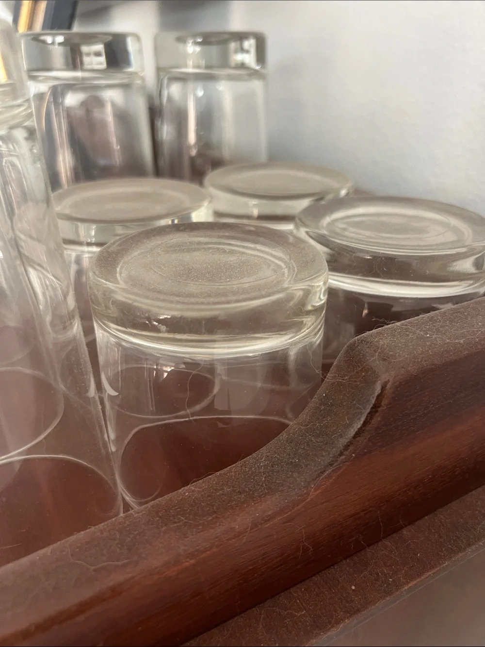 Etched Monogram Glass Tumbler Set - Clear set of 12 Circa 1960s